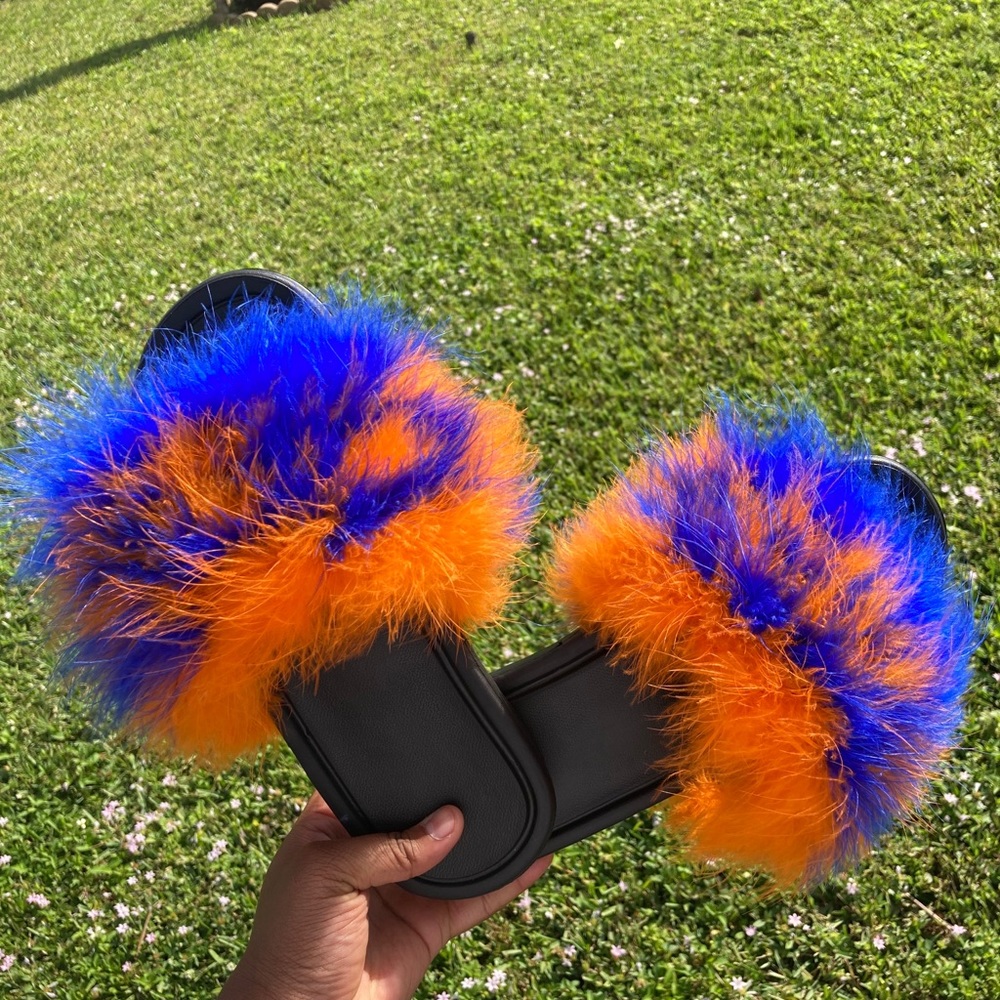 Faux Fur Slides